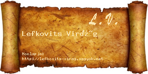 Lefkovits Virág névjegykártya