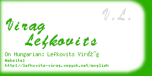virag lefkovits business card